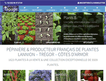 Tablet Screenshot of pepiniere-bretagne.fr